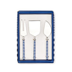 Yacht Club Blue & White Cheese Knives (Set of 3)