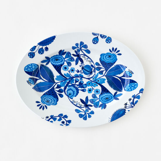 Blue & White Oval Platter