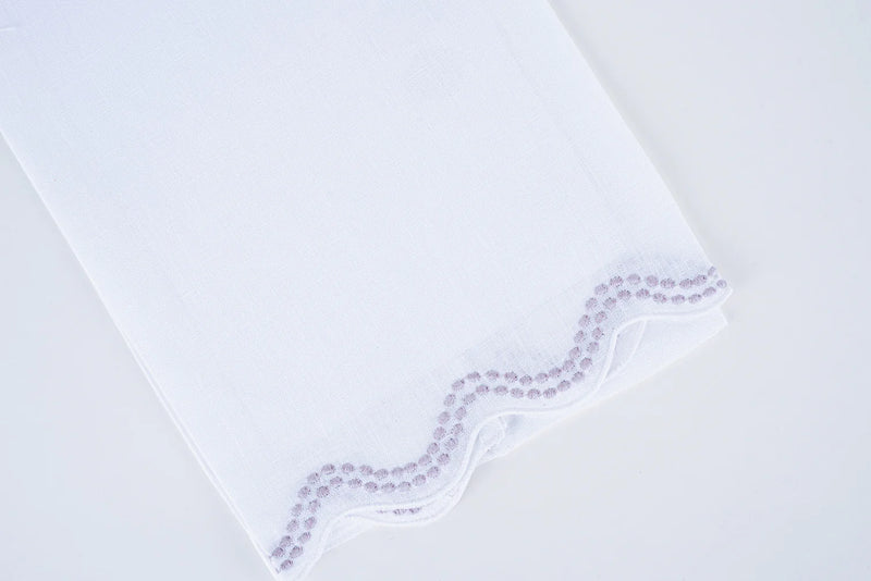 Scalloped Gray Dot, Tip Towel