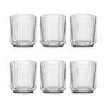 Fluted Acrylic Glass, Clear (Set of 4)