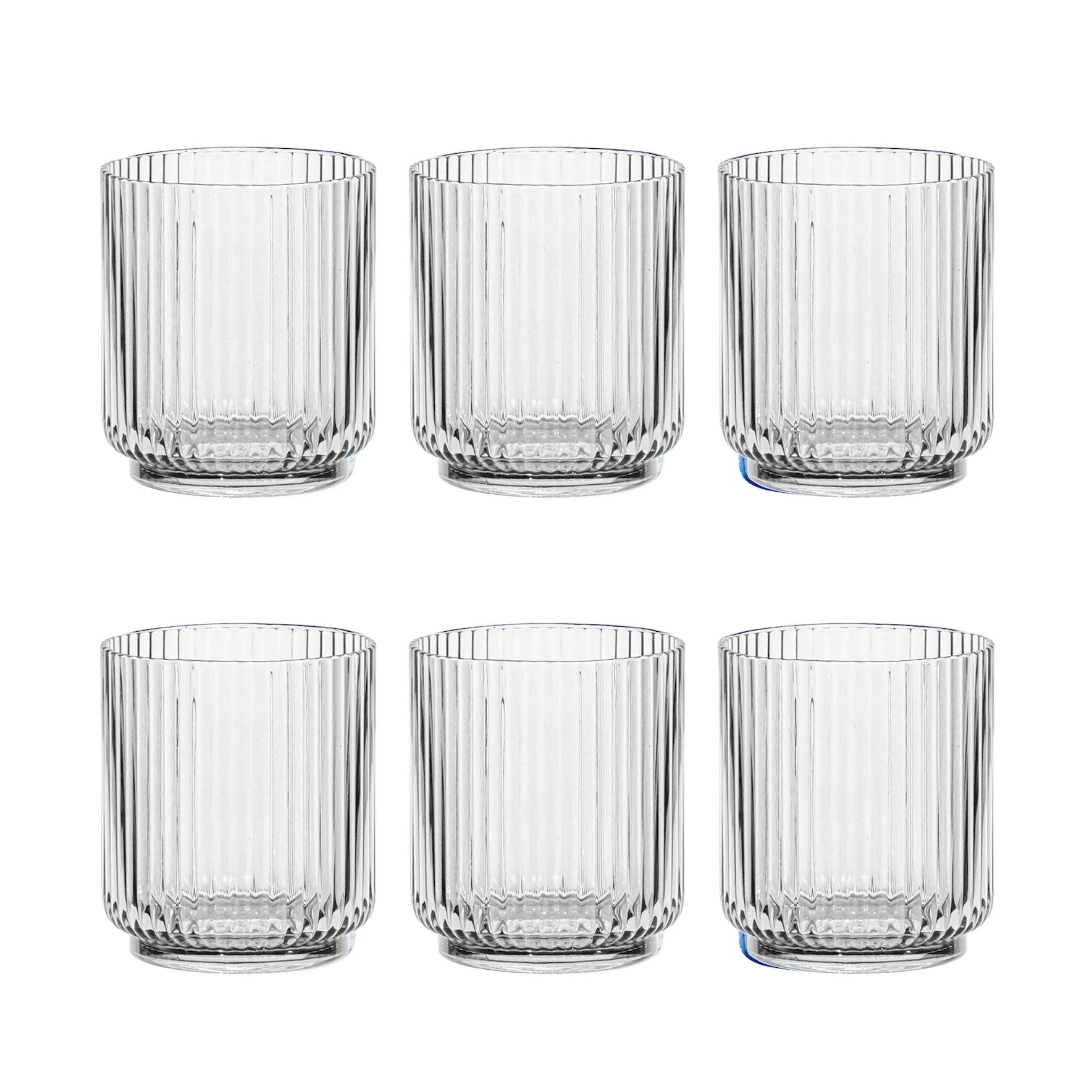 Fluted Acrylic Drinking Glasses
